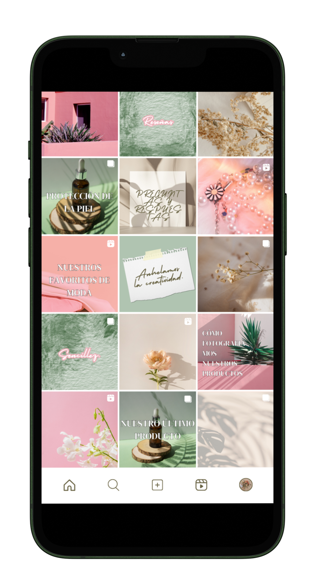 Green Pink Pastel Aesthetic Photo Collage Instagram Grid Feed Your Story